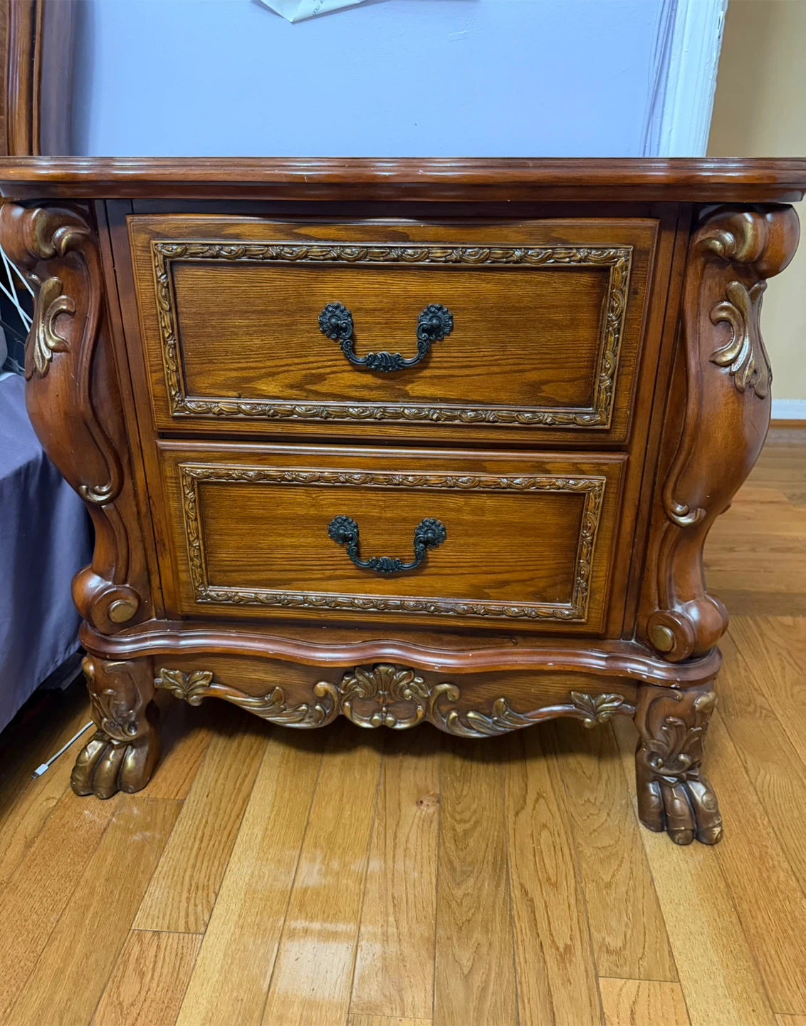 Wooden Nightstand - Two Drawers - photo 2