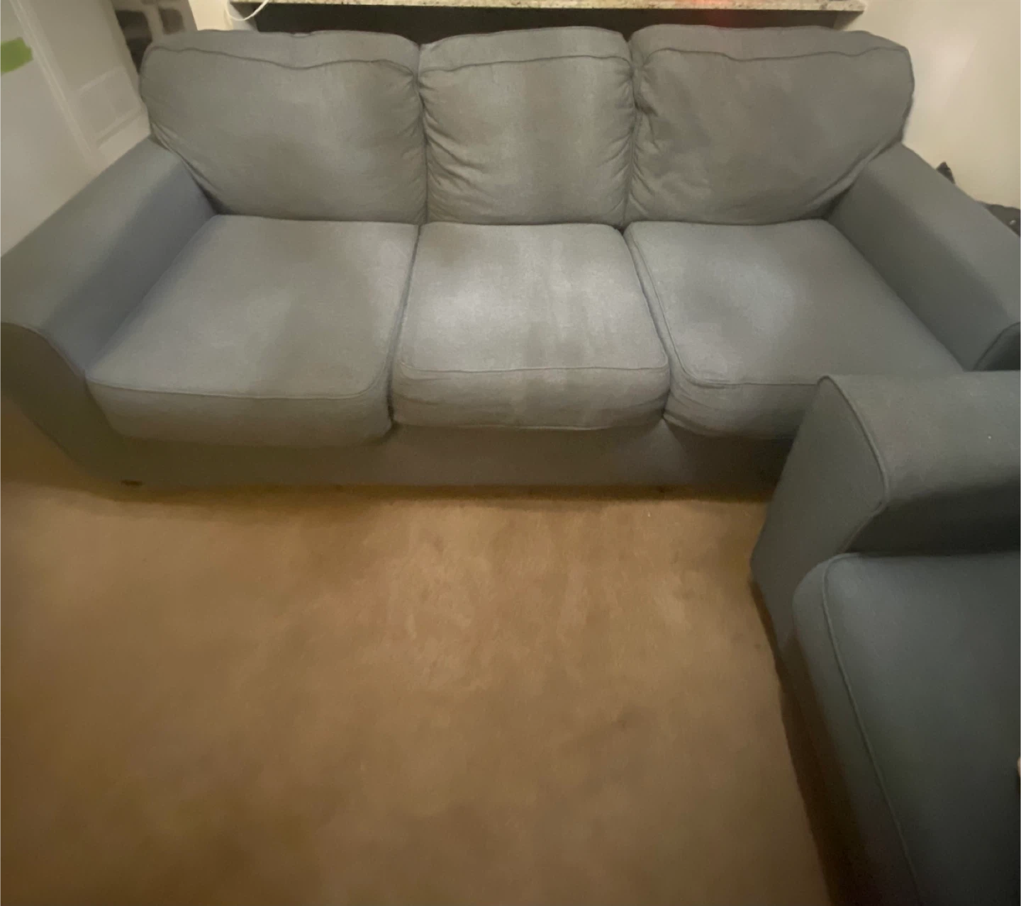 Grey 3-Seater Sofa and Loveseat Set - photo 2