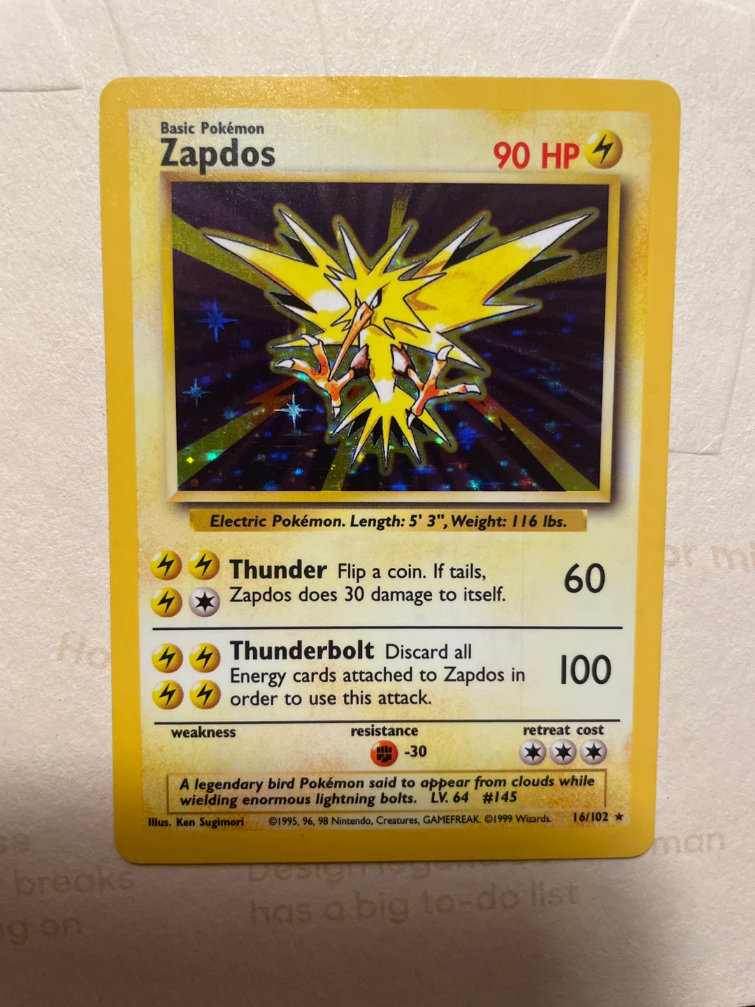 ZAPDOS (16) BASE SET willing to negotiate price