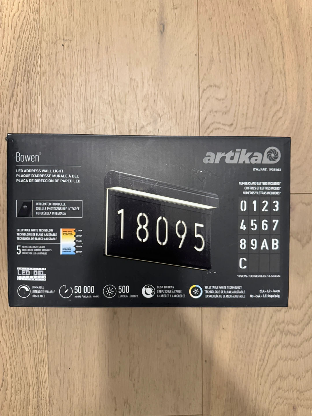 Artika Bowen LED Address Wall Light - New