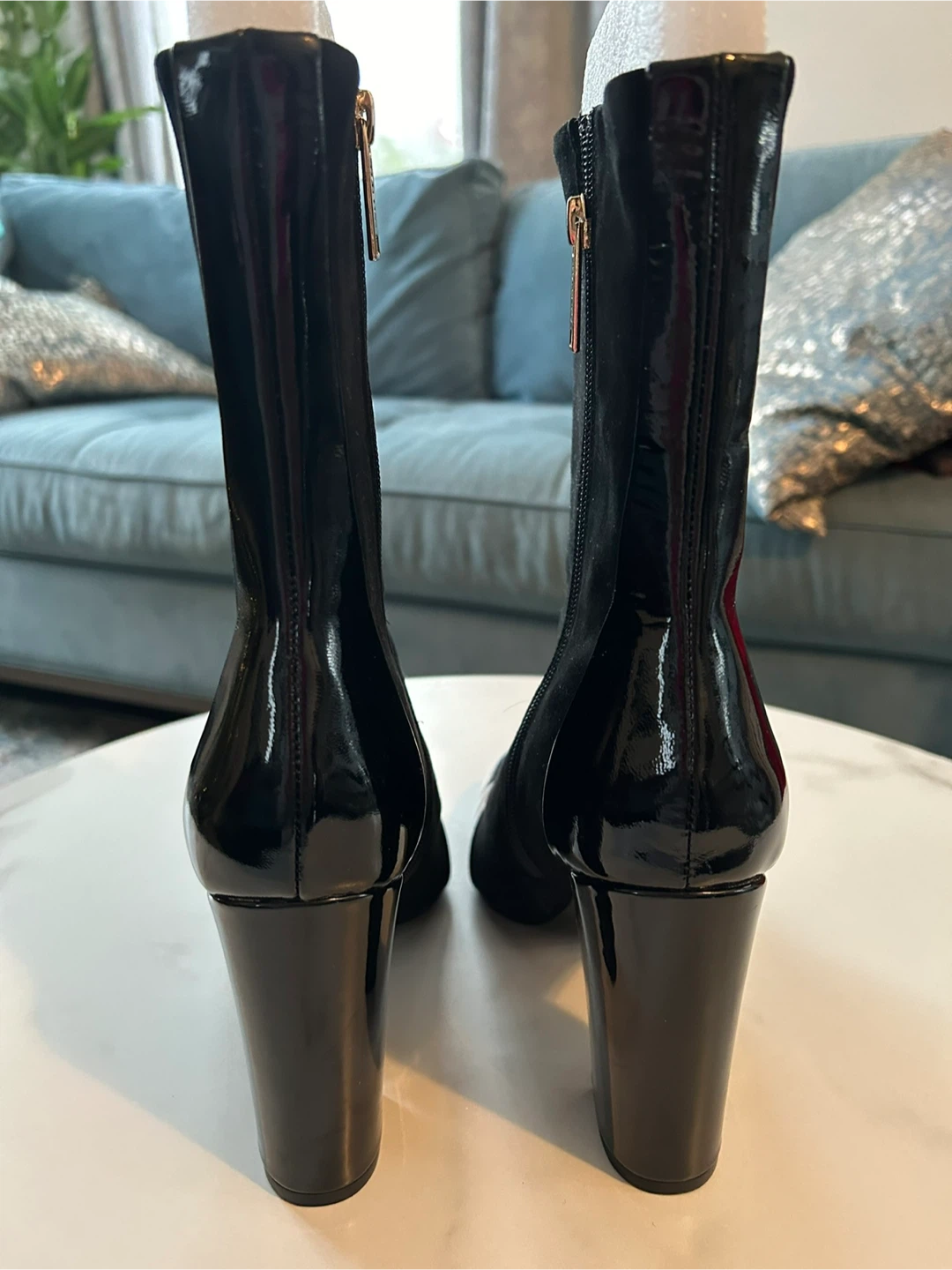 Size 7.5 - BRAND NEW!  iSAAC MiZRAHI Black Leather Ankle Boots - photo 3
