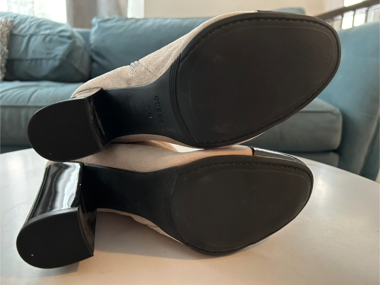 NEW! Guess Beige & Black Heel Boots - Size 7.5 - photo 5