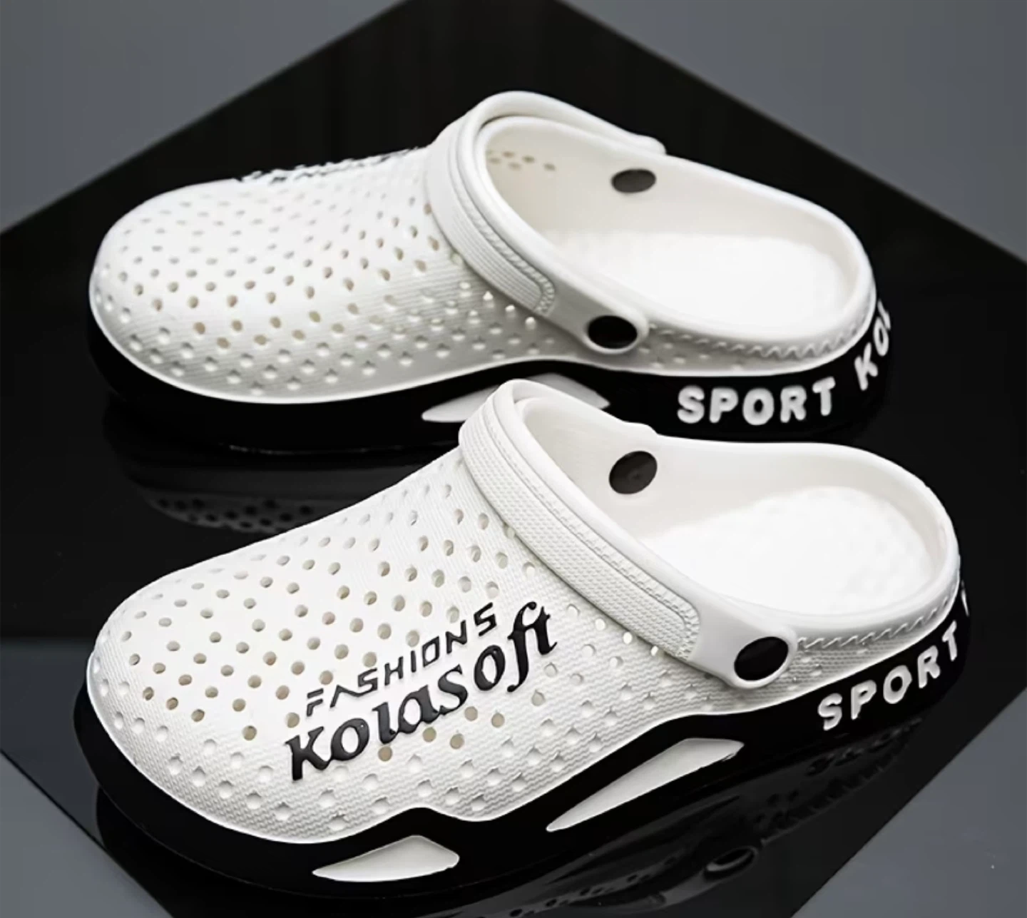 Kolasoft Fashion Sport Clogs - White - photo 3