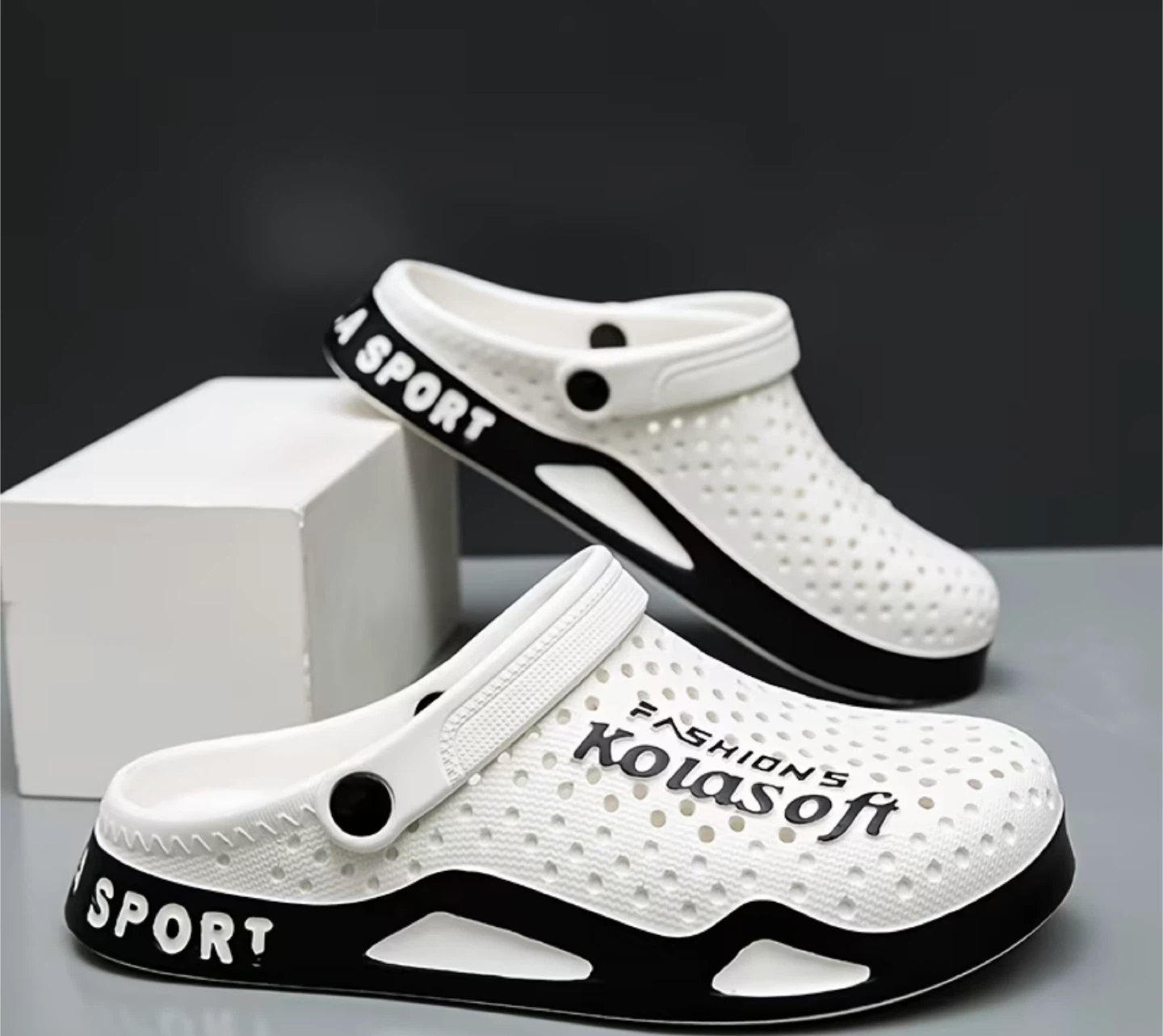 Kolasoft Fashion Sport Clogs - White - photo 4
