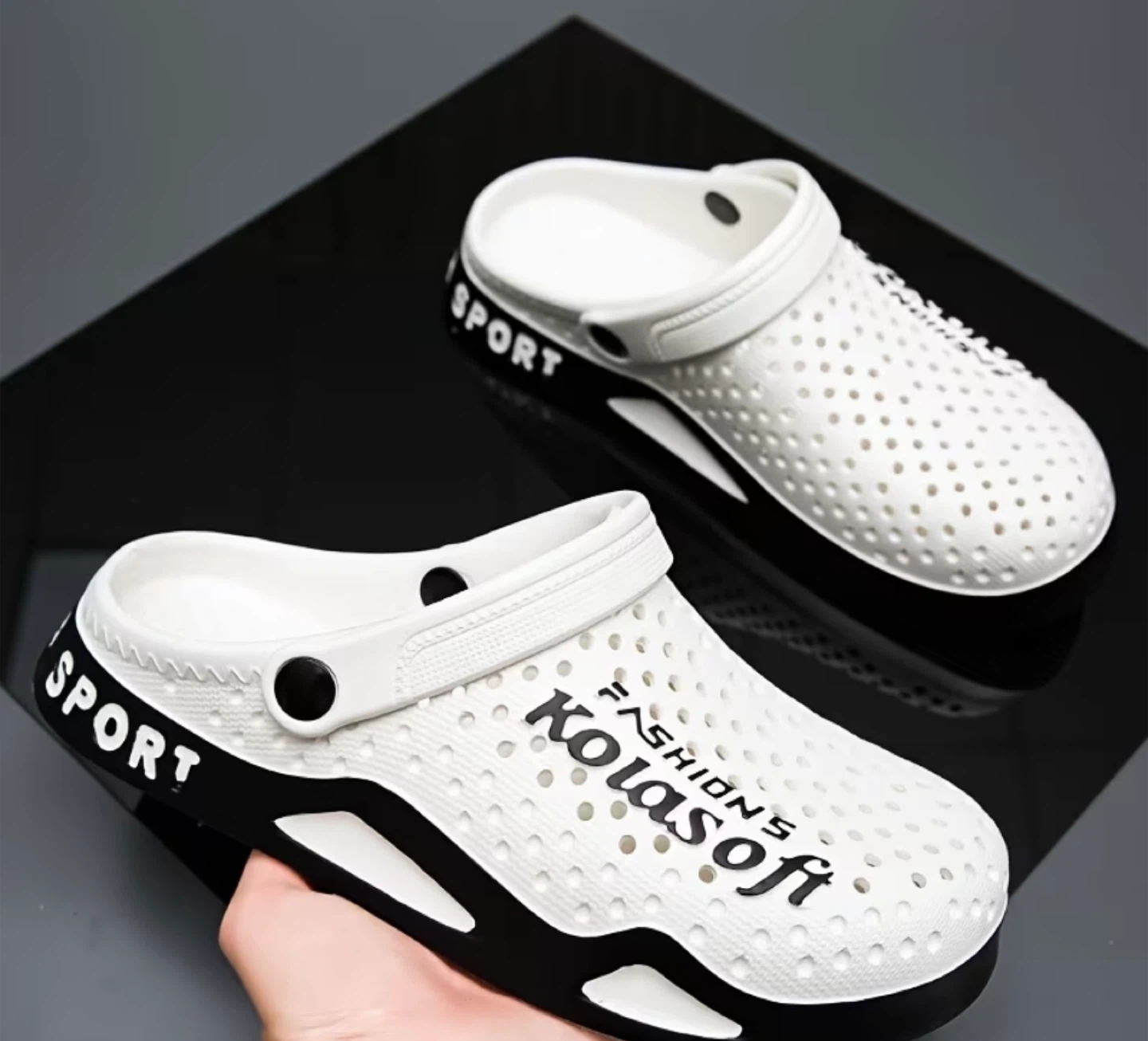 Kolasoft Fashion Sport Clogs - White