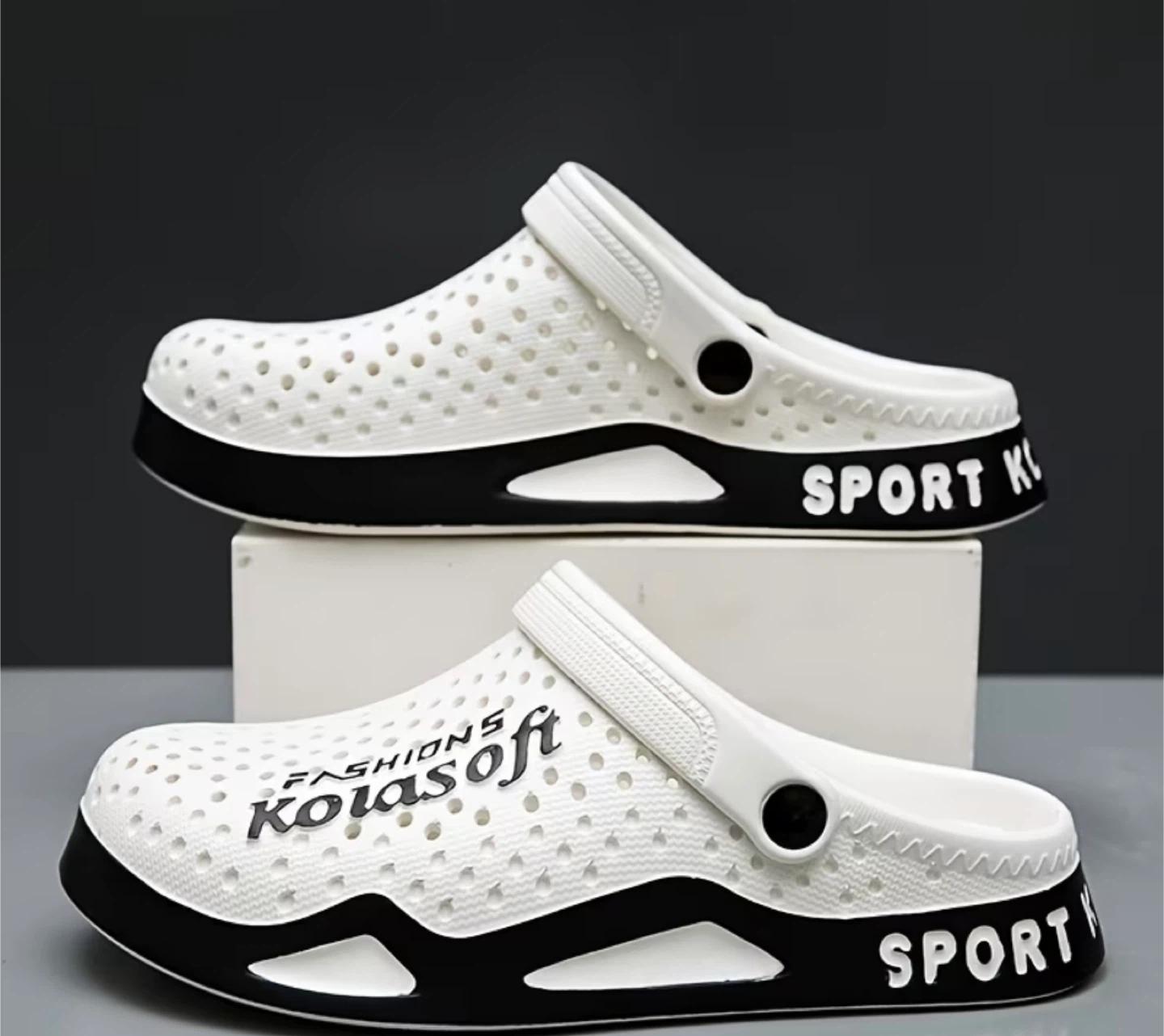 Kolasoft Fashion Sport Clogs - White - photo 2