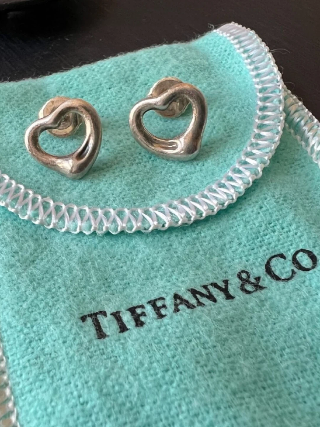 Tiffany & Co Open Heart Bracelet & Earrings Set
