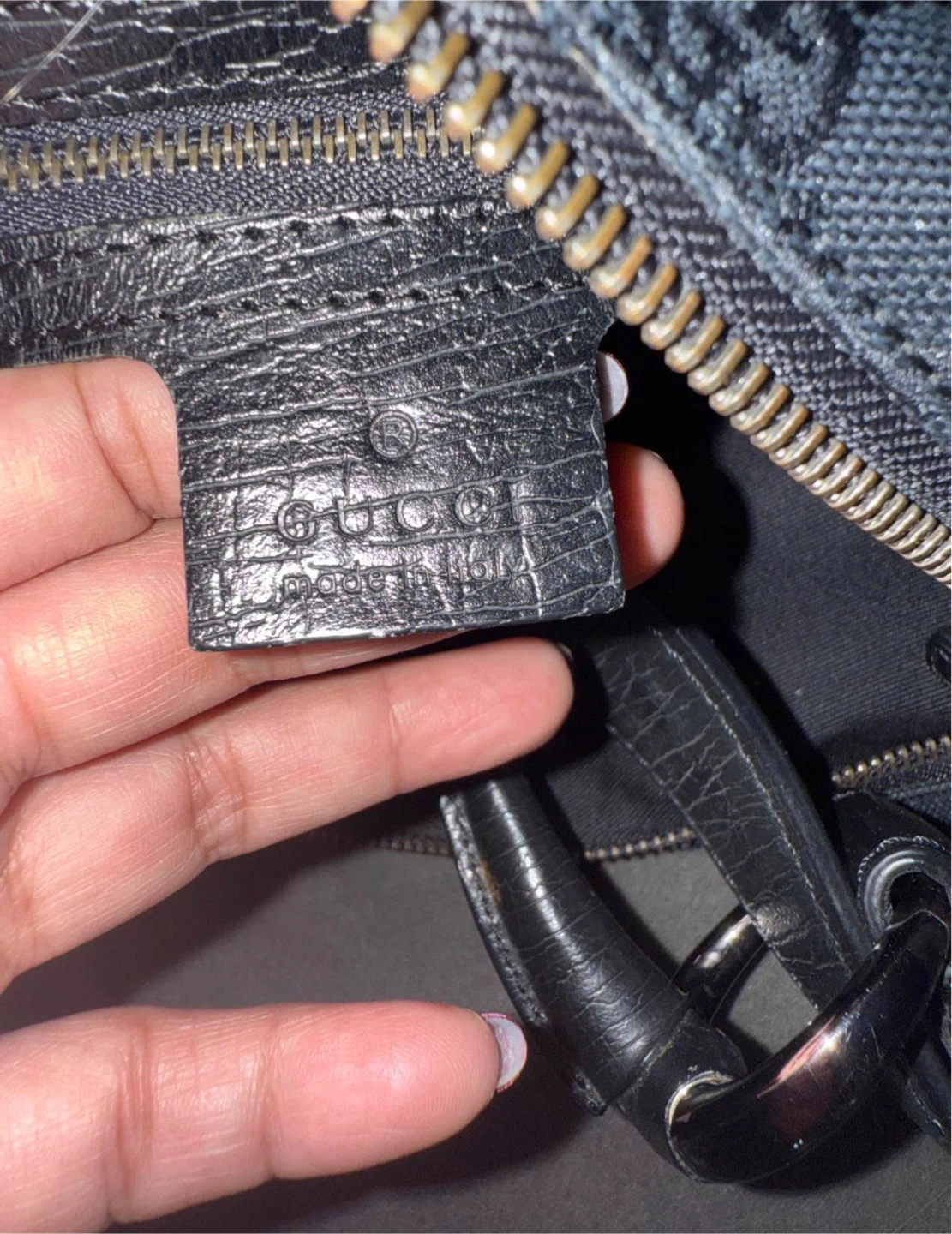 Gucci Black Canvas Hobo Bag - photo 3