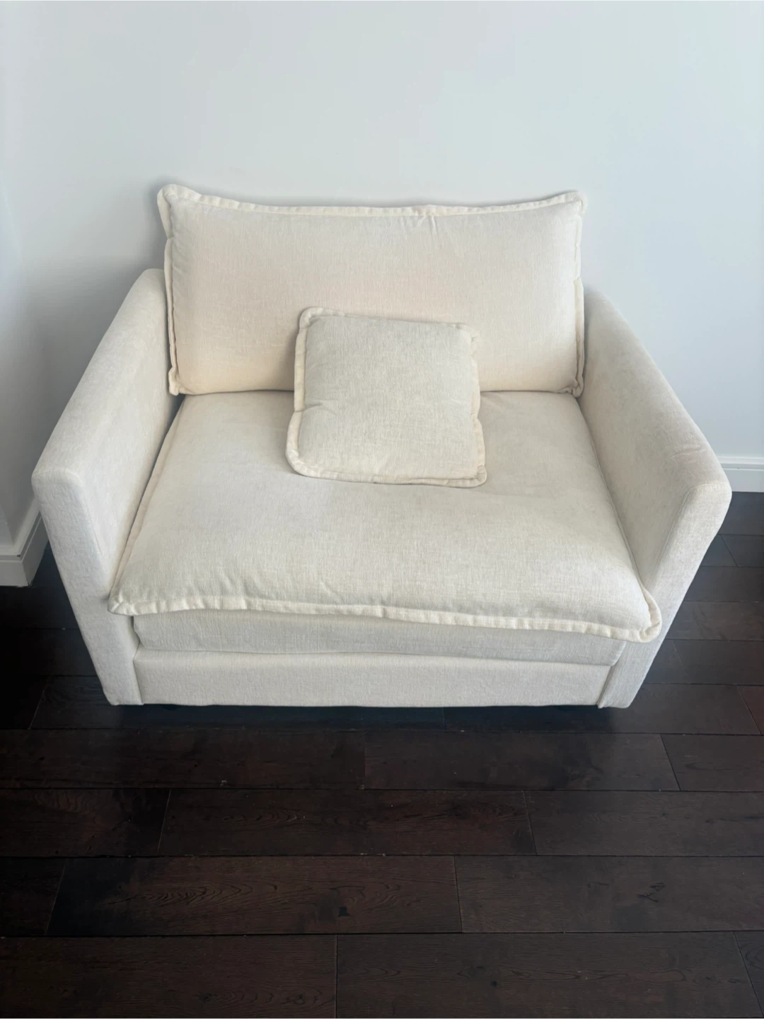 Cozy Cream Loveseat Sofa - photo 2