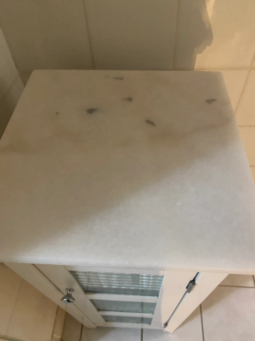 Washroom cabinet with marble top - photo 3