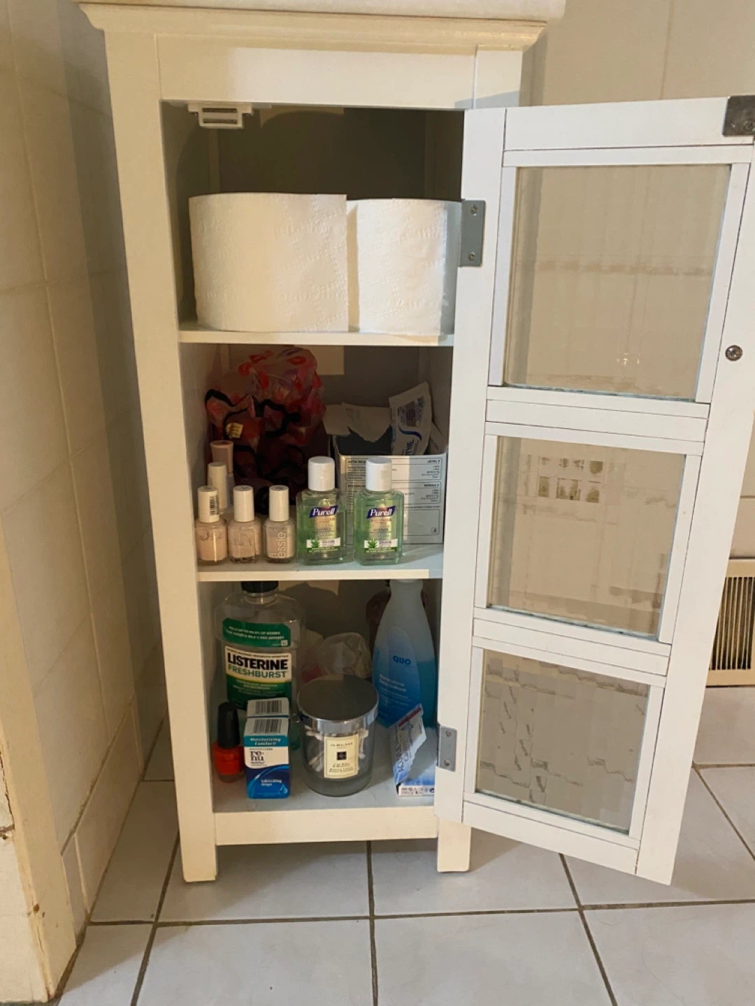Washroom cabinet with marble top - photo 2