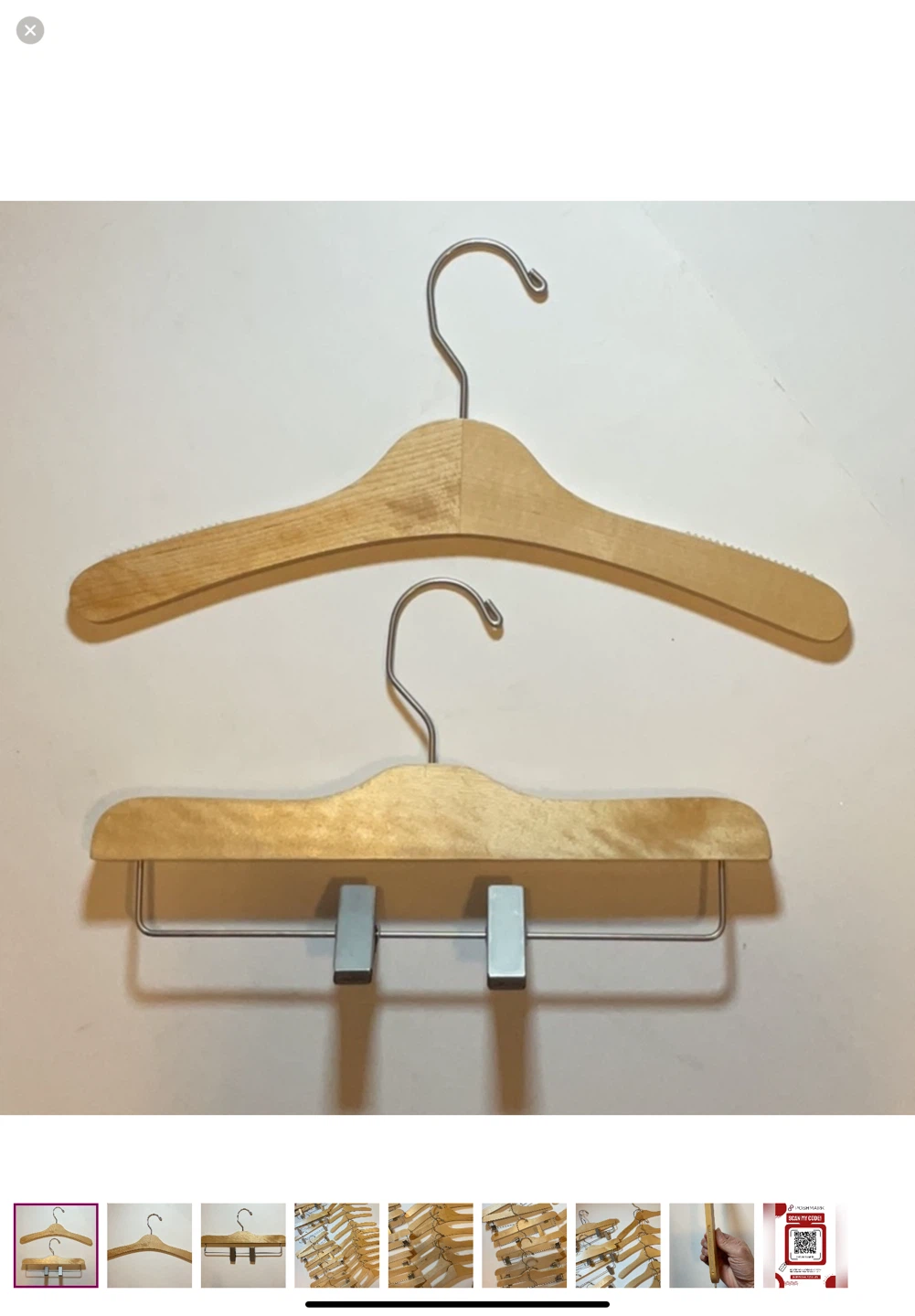 24 Wooden Hangers