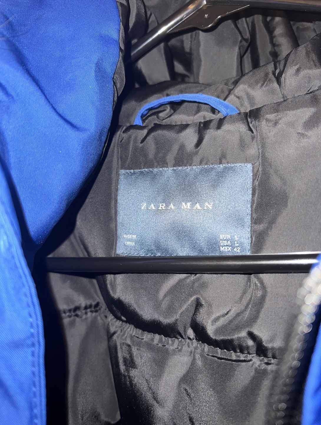 Like New-Zara Man Blue Winter Jacket - Size L - photo 2