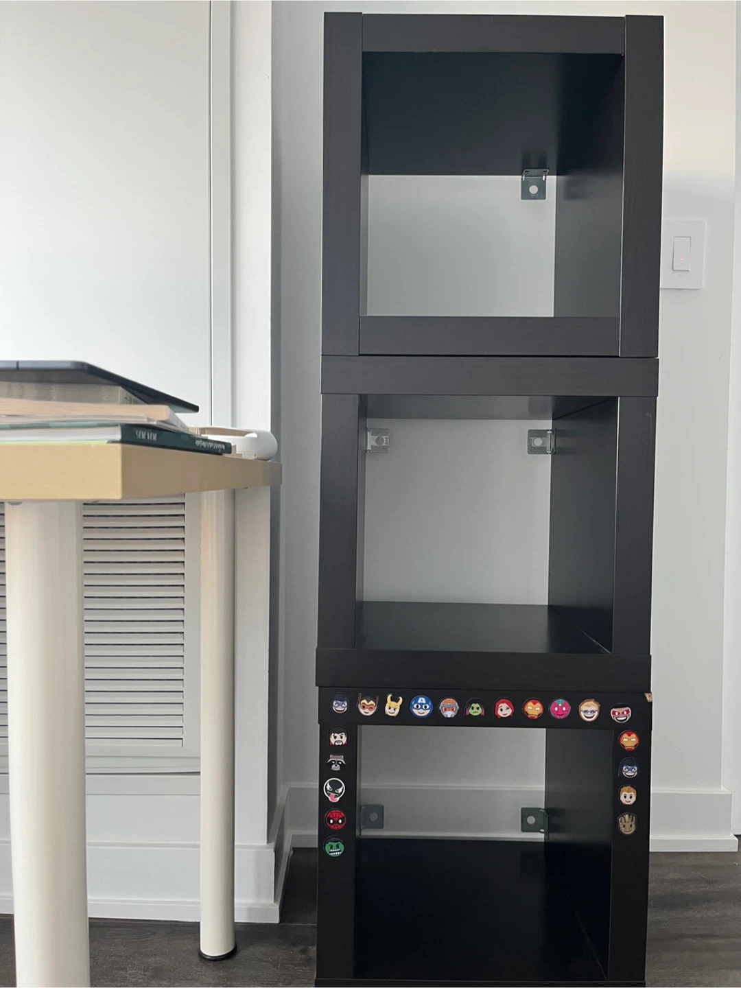 Black 3-Tier Cube Shelf - photo 2