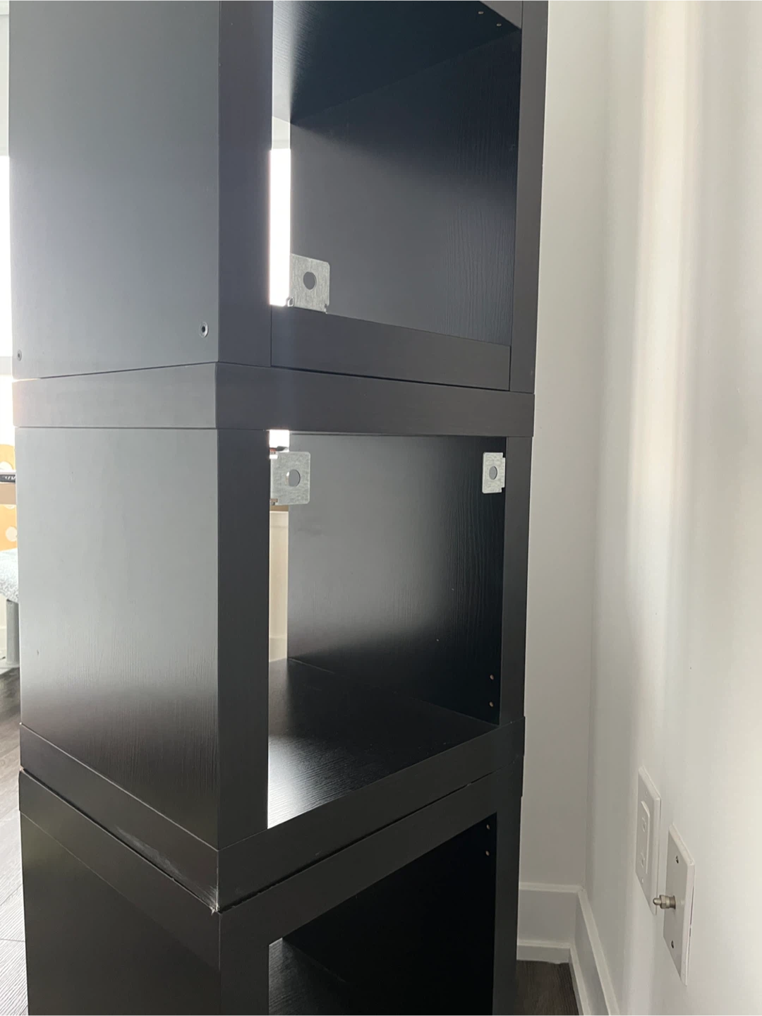 Black 3-Tier Cube Shelf - photo 4
