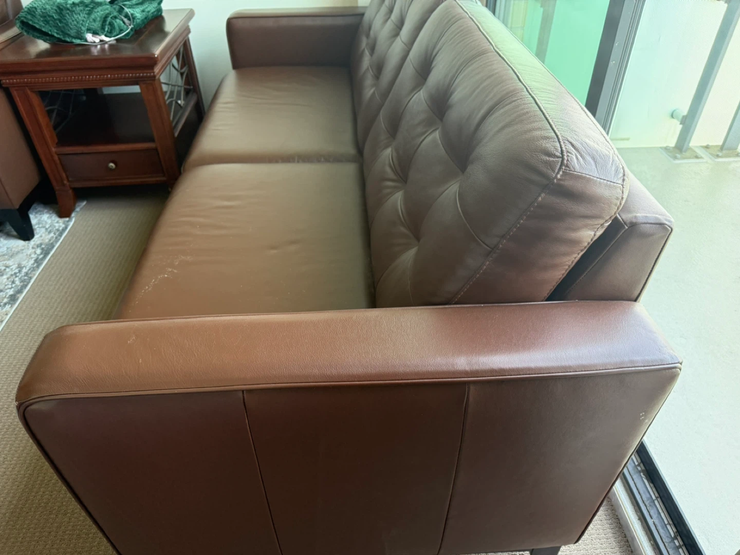 #freecycle# Brown Leather Sofa