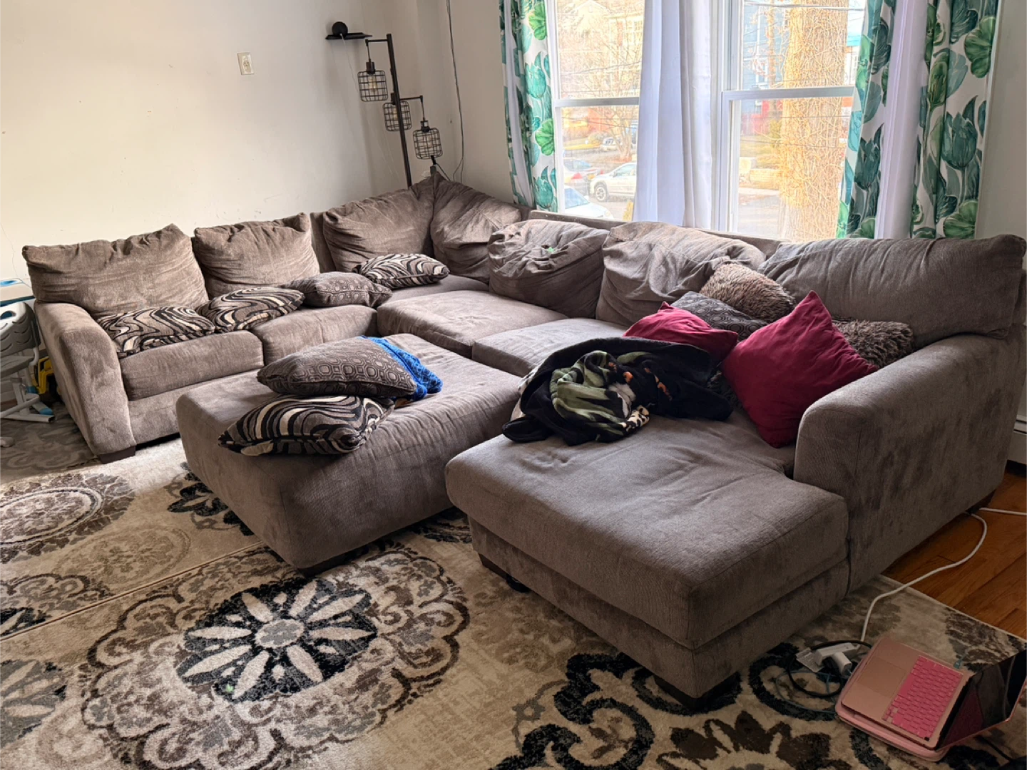 Used Brown Sofa and Armchair - photo 2