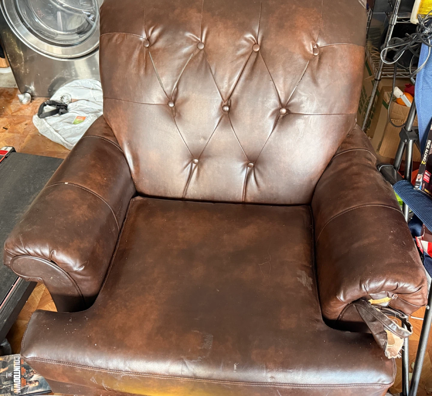 Used Brown Sofa and Armchair - photo 4