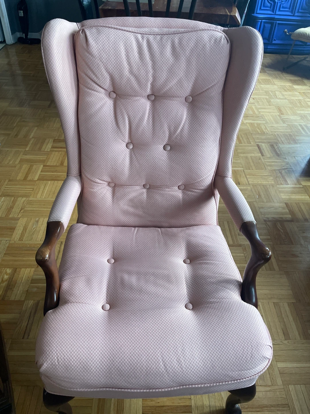 Pink Wingback Armchair
