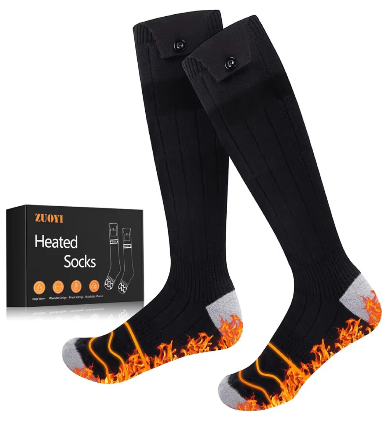 ZUOYI Heated Socks - one Size - New in Box! - photo 2