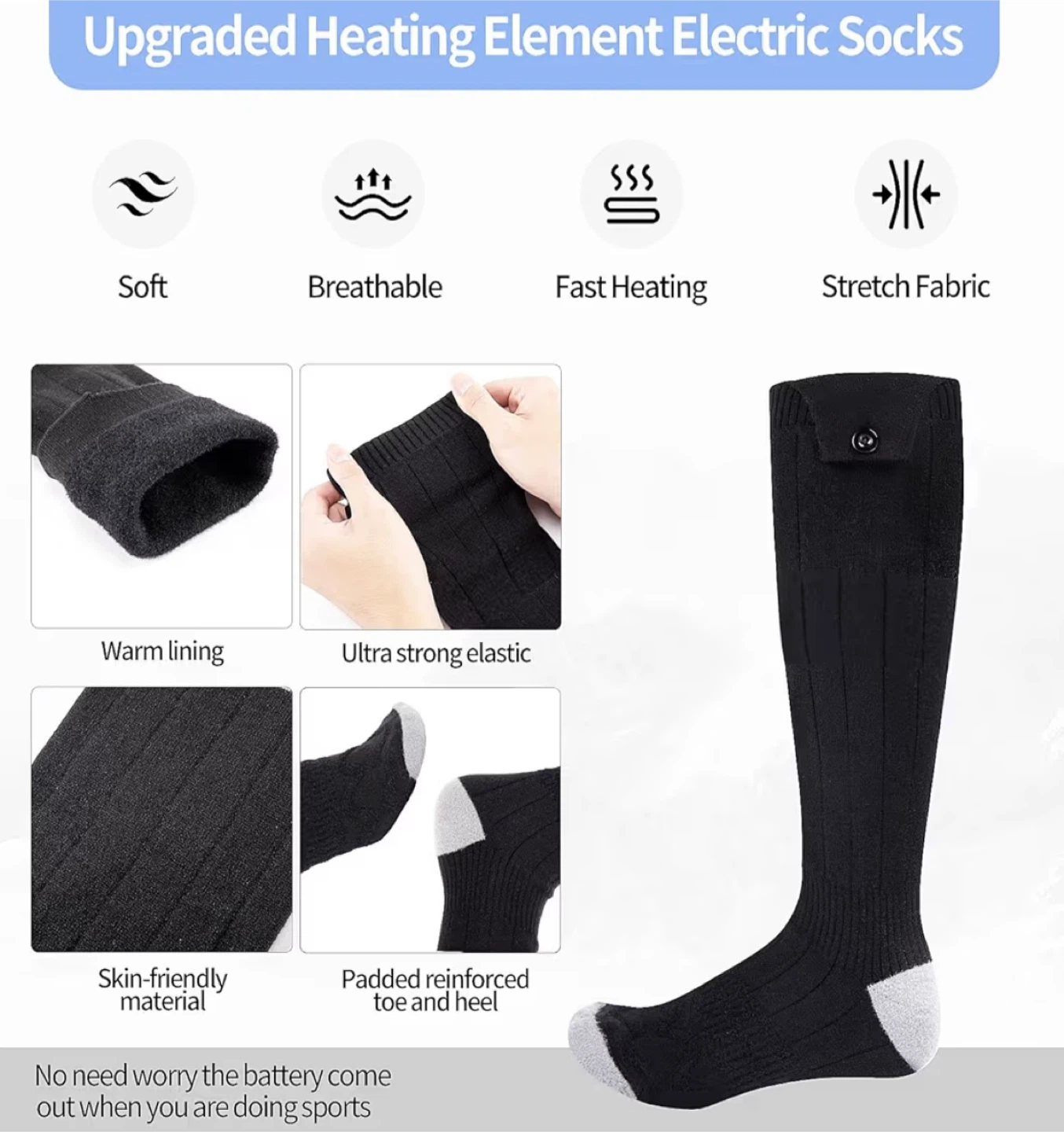 ZUOYI Heated Socks - one Size - New in Box! - photo 3