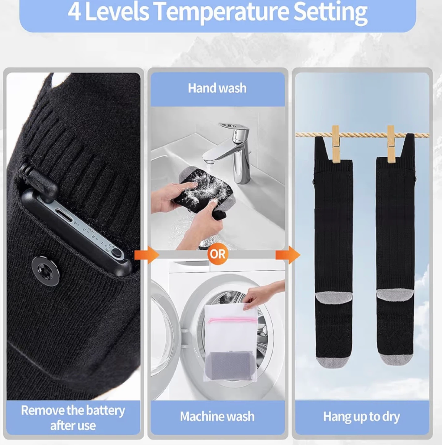 ZUOYI Heated Socks - one Size - New in Box! - photo 4