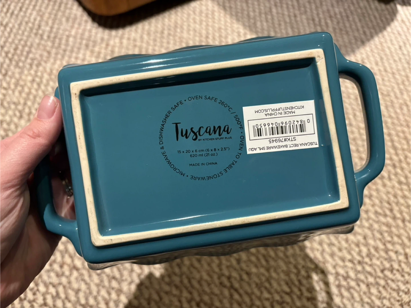 Tuscana Rectangular Teal Baking Dish - photo 4