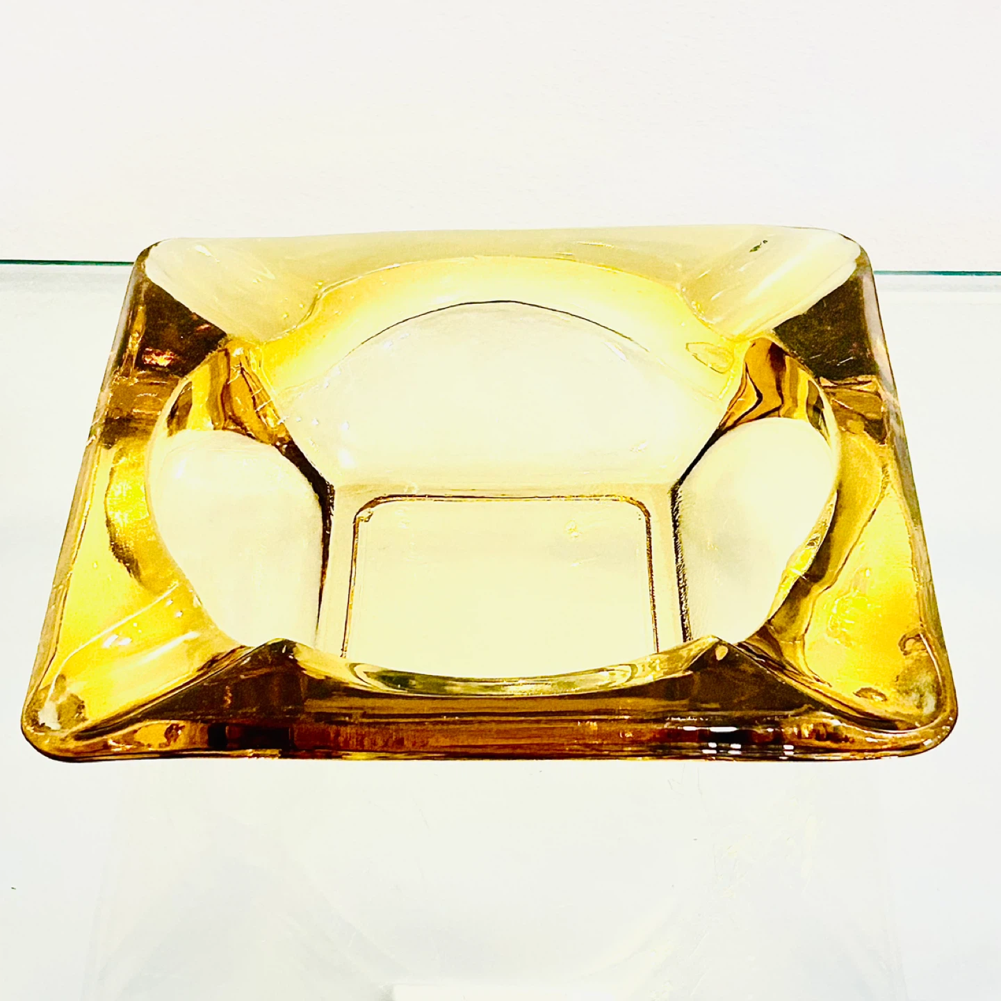 1960s Amber Art Glass Centro Tavola Murano-Style - photo 2