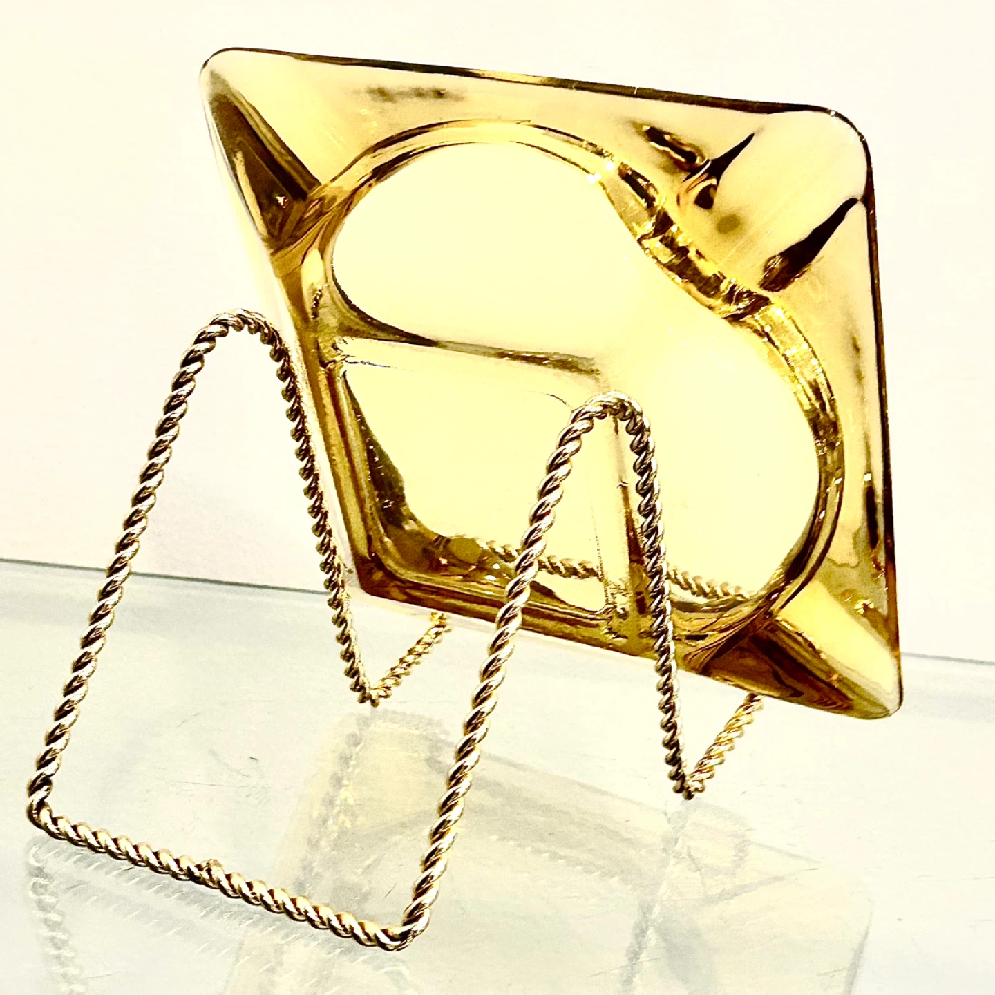 1960s Amber Art Glass Centro Tavola Murano-Style - photo 5