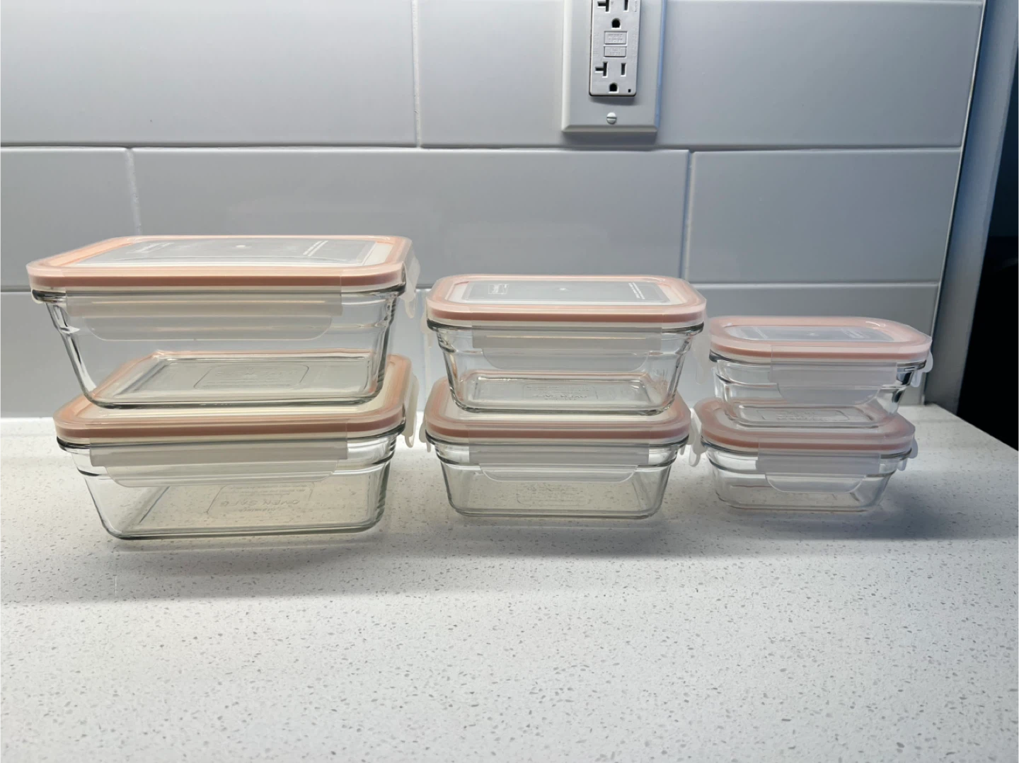 Moving sale- Set of 6 glass storage containers - photo 2