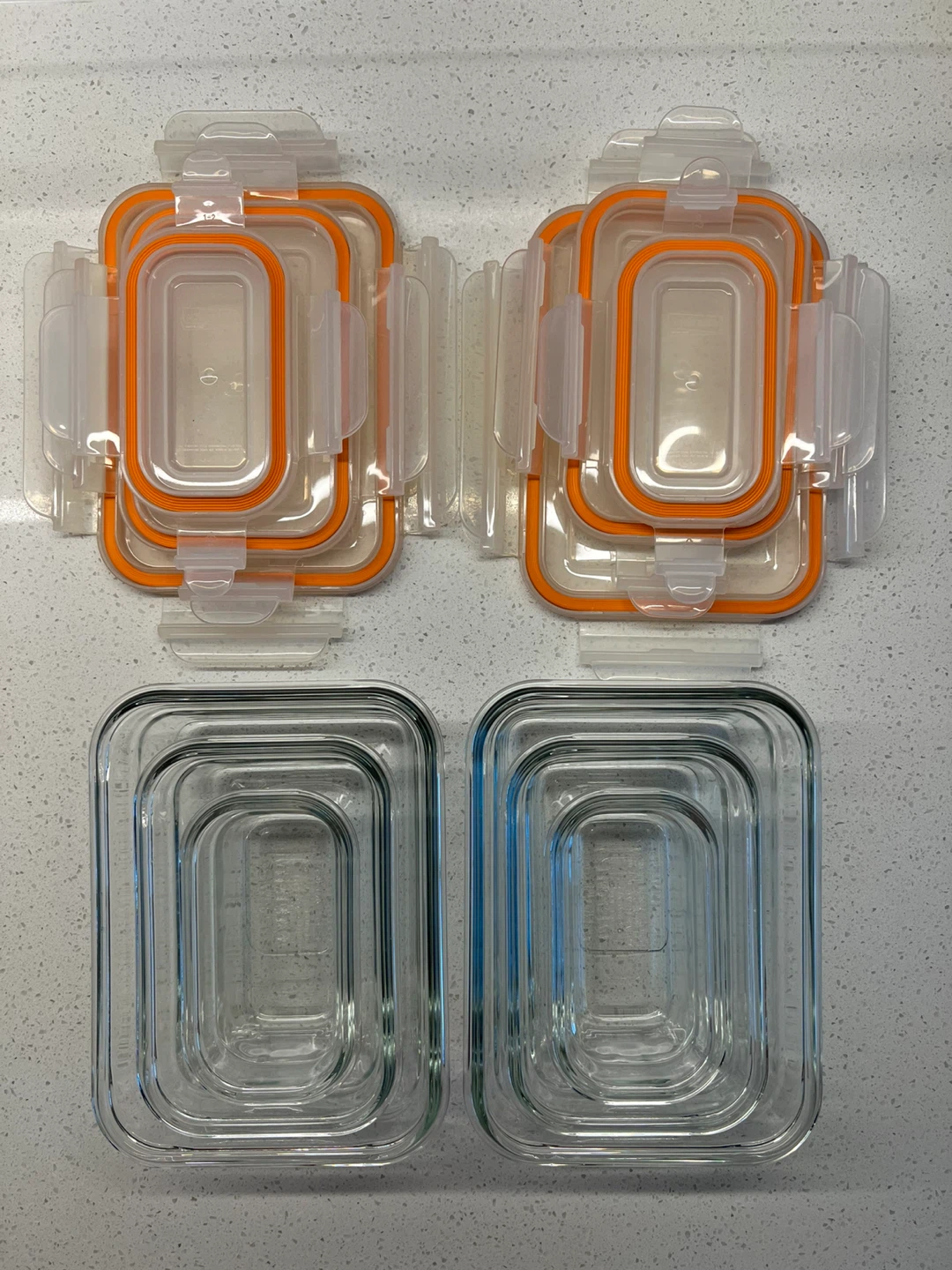 Moving sale- Set of 6 glass storage containers