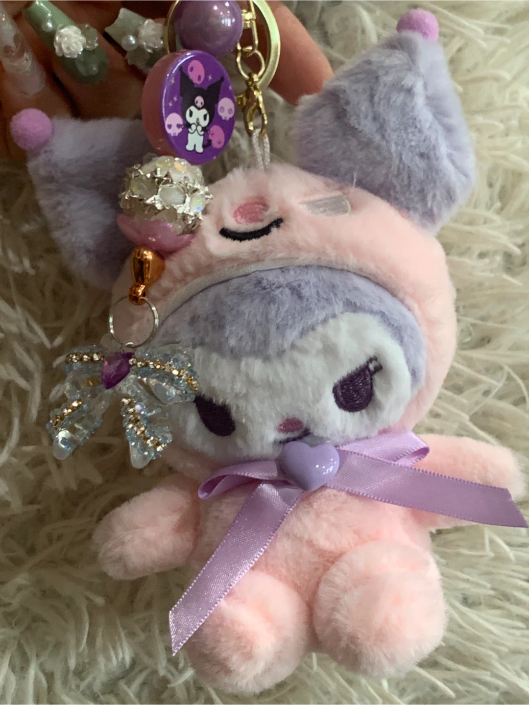Kuromi Plush Keychain