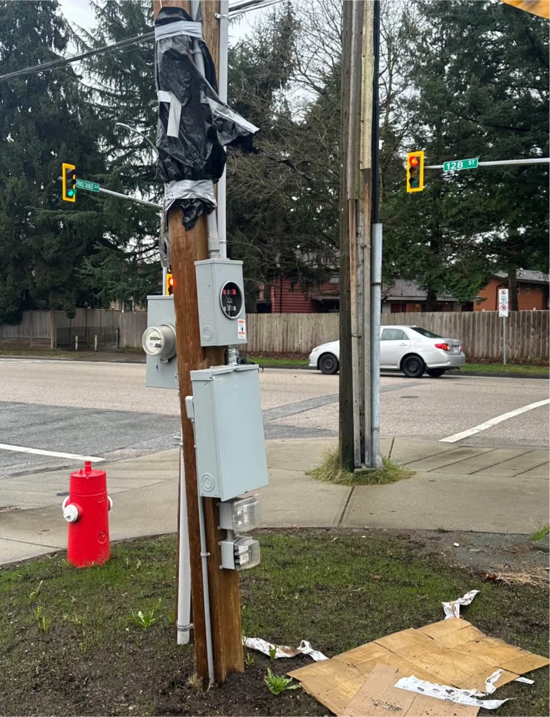 New house electric pole