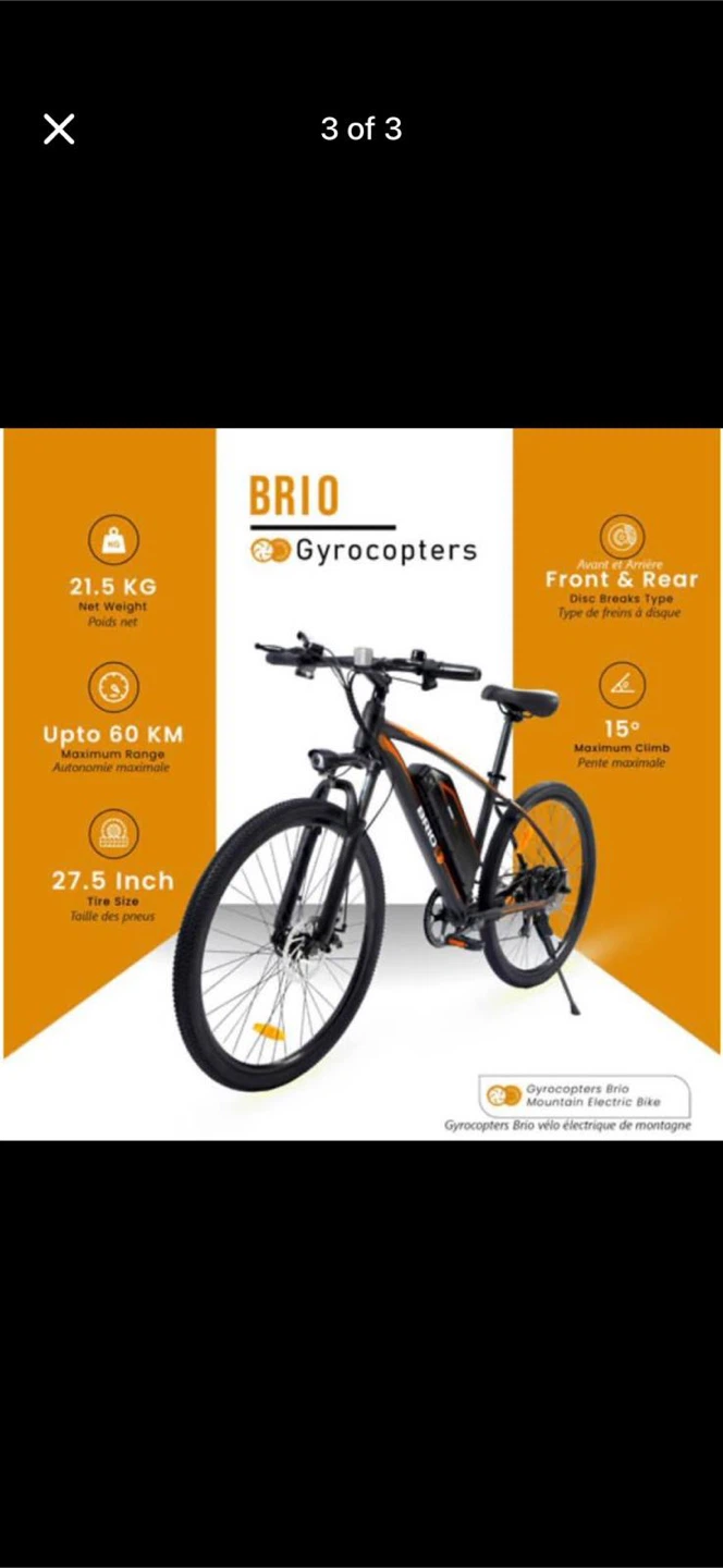 Brio Gyrocopters Mountain Electric Bike