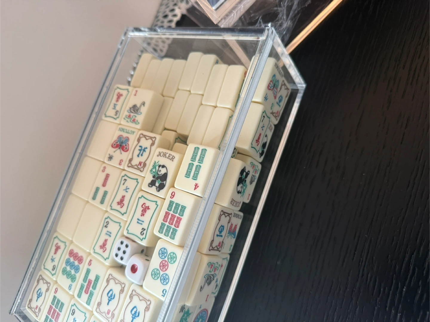 Mahjong Tile Storage Cases - Clear Acrylic