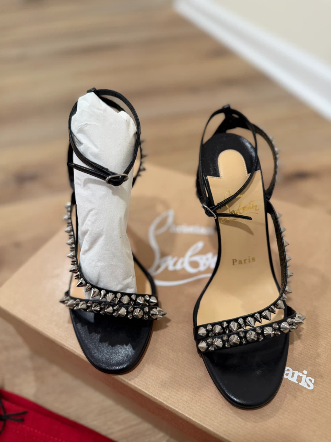 Christian Louboutin Mafaldina Black Spike Heels 100 36\US 6 - photo 4