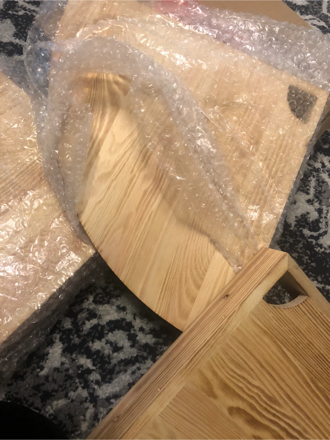 Brand new Wood colour Corner Shelves - Set of 3 - photo 4