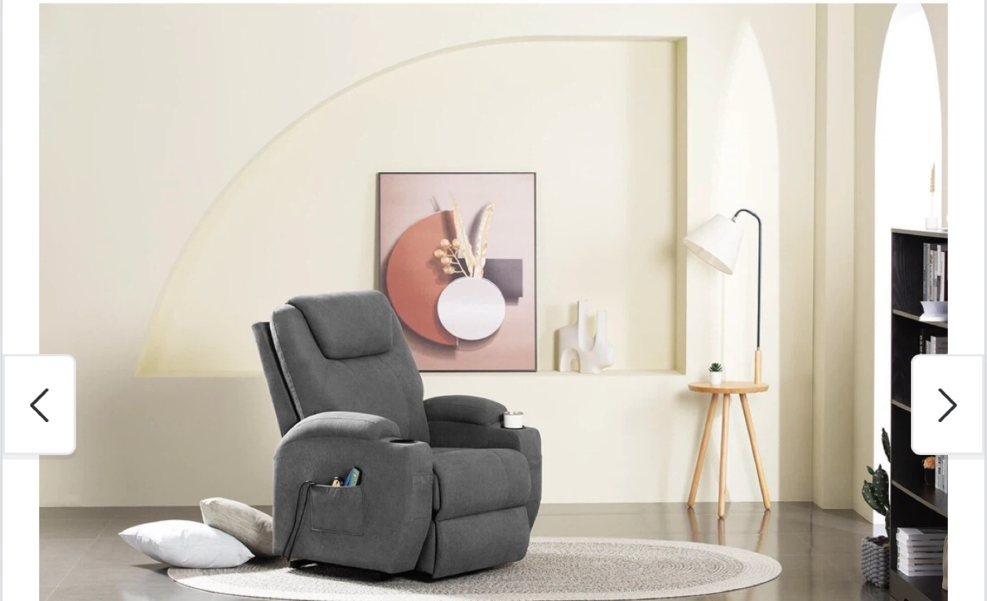 Grey Fabric Electric Power Lift Recliner Chair - photo 3