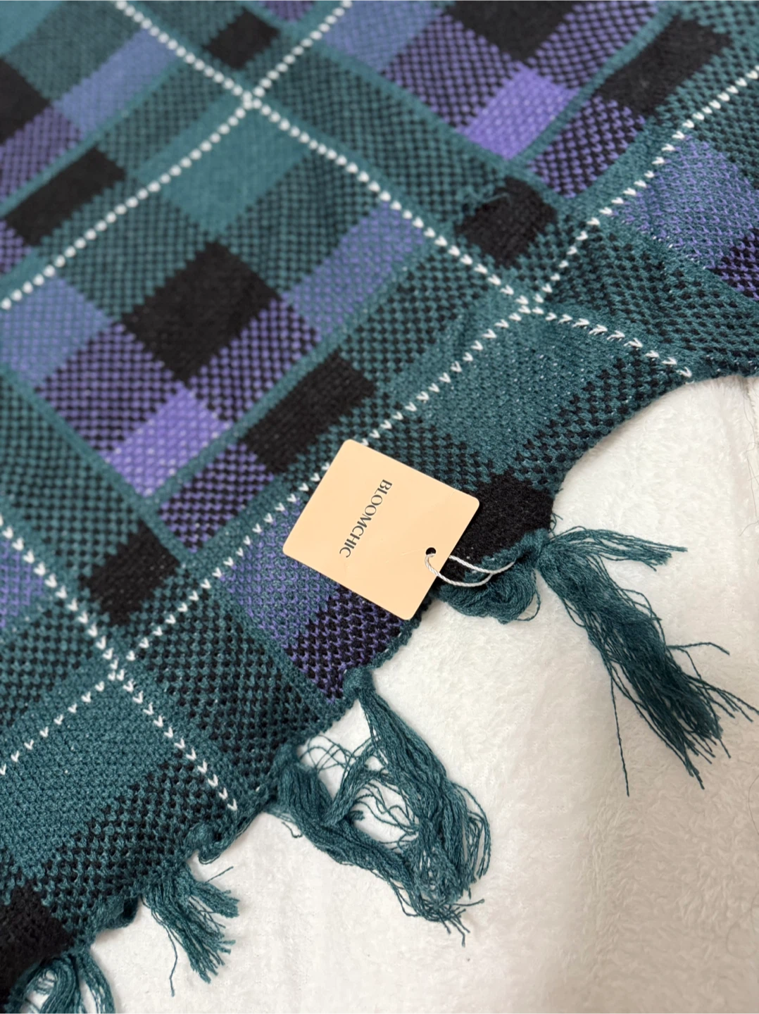 Bloomchic Plaid Poncho with Turtleneck - photo 3
