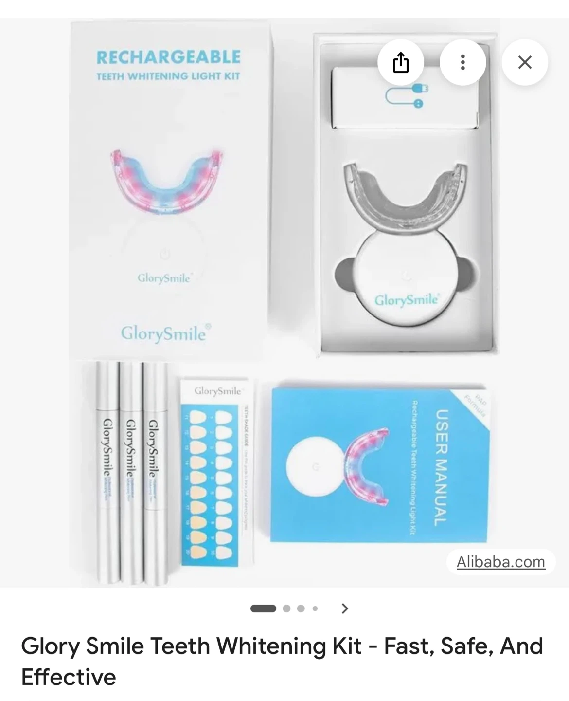 GlorySmile Teeth Whitening LED Kit - New