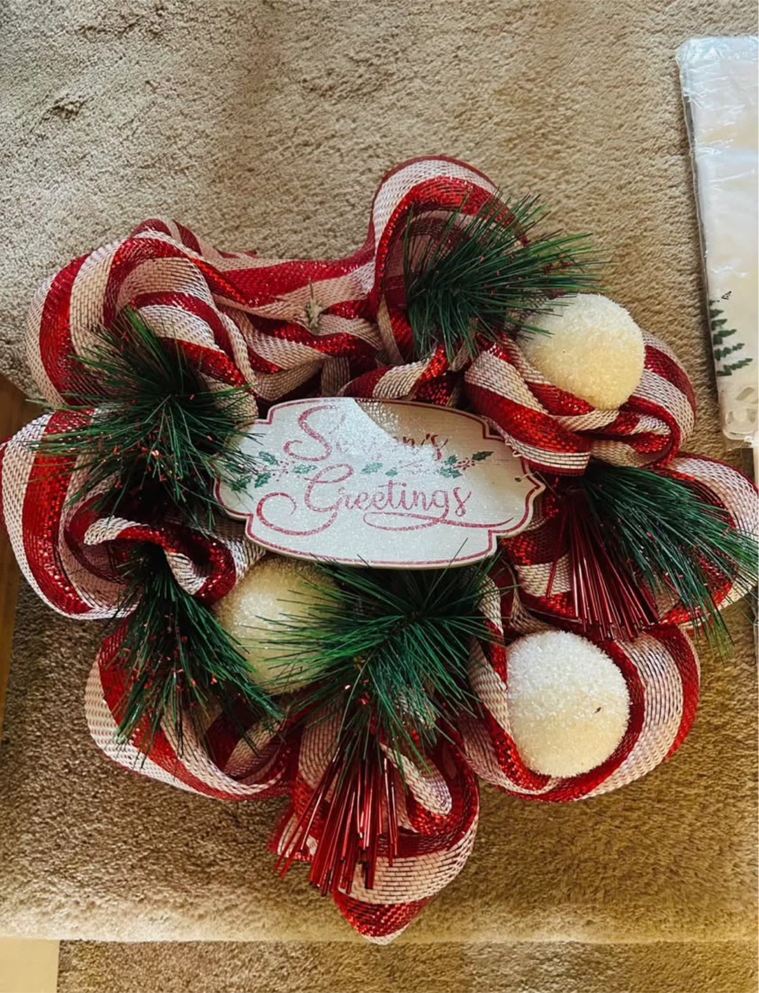Christmas Wreath & Snowman Curtains Set - photo 3