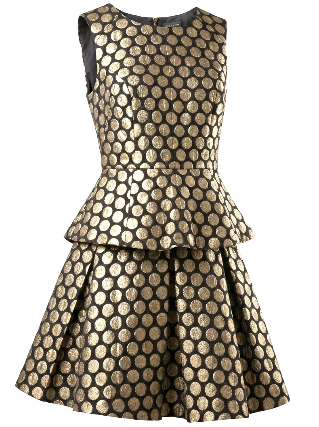 Vince Camuto Black & Gold Polka Dot Dress - Size 8 - photo 2