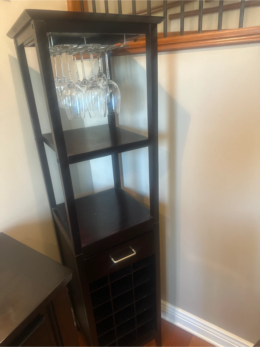 Wine Rack with Glass Holder