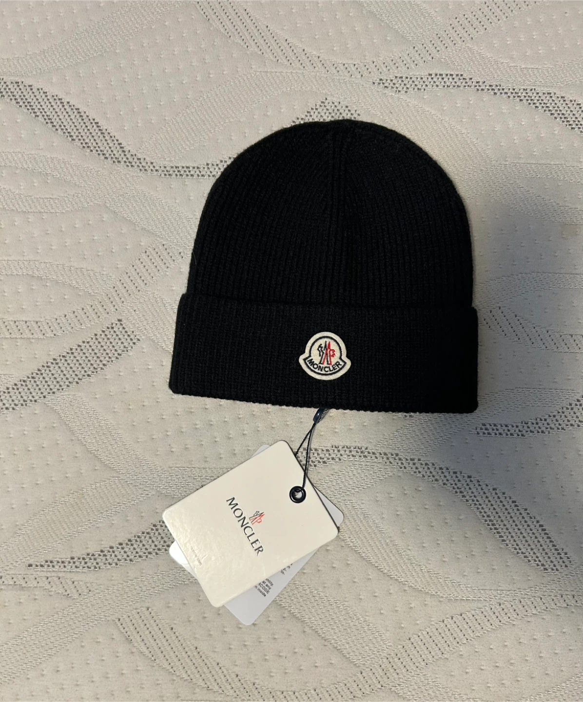Moncler Black Knit Beanie - New with Tags - photo 2