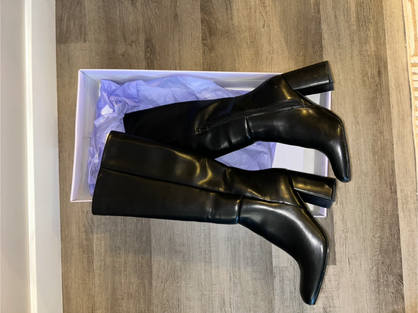 Madden Girl Black Heeled Knee High Boots - Size 8 - photo 3