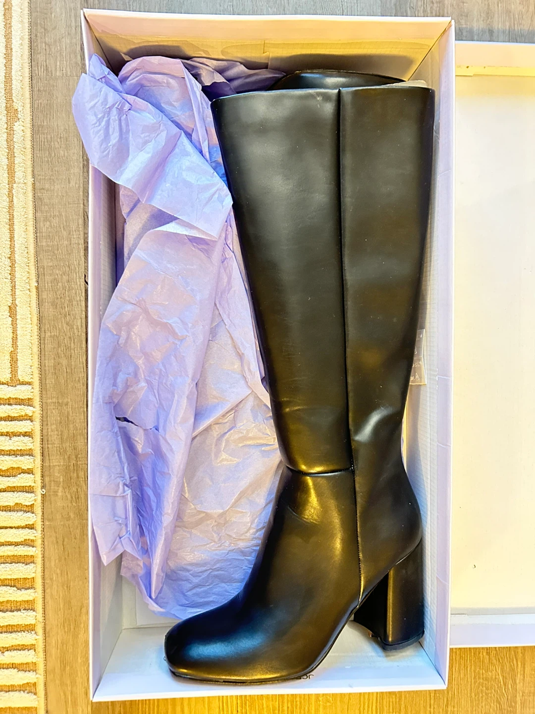 Madden Girl Black Heeled Knee High Boots - Size 8 - photo 4