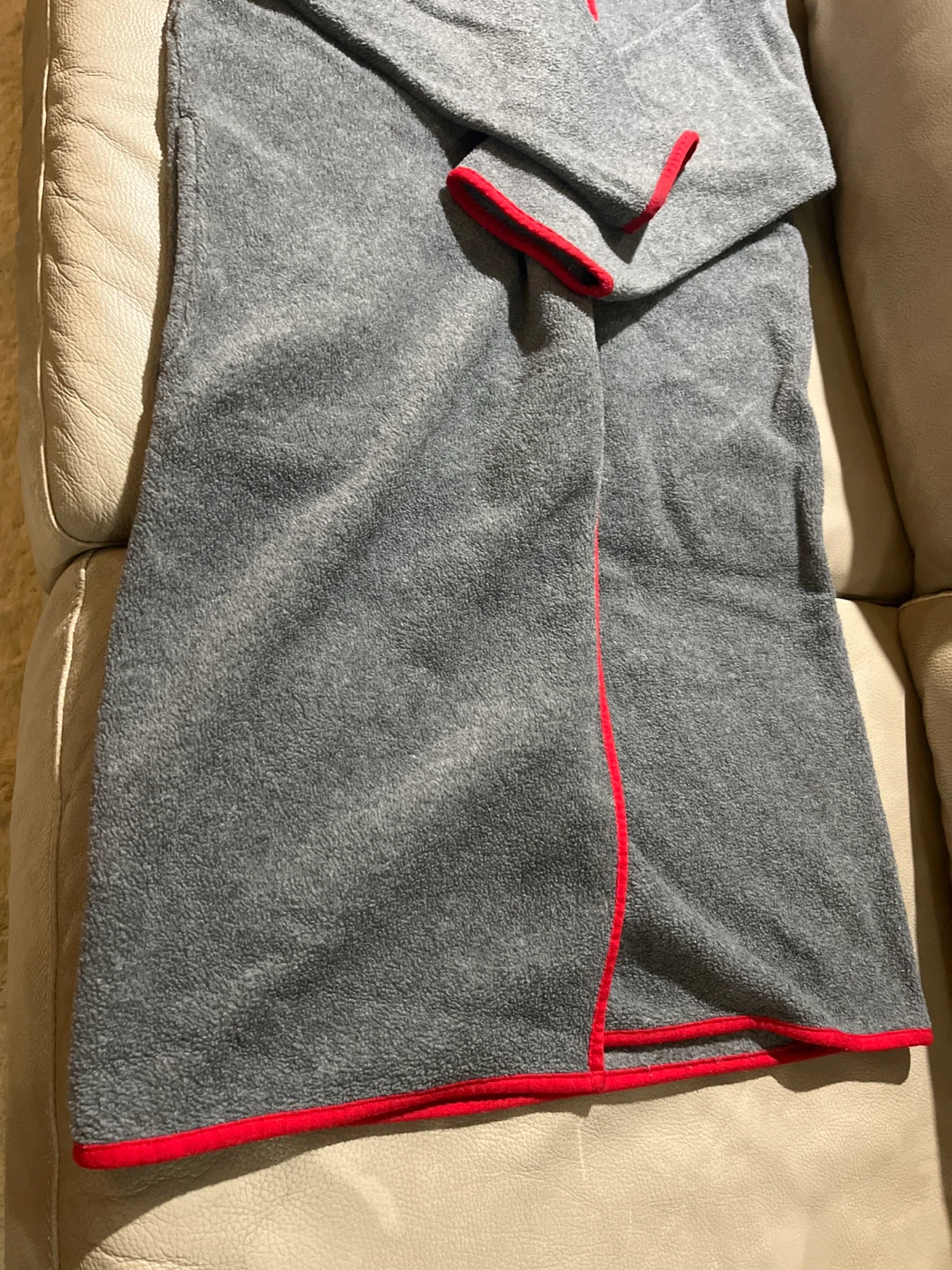Grey Fleece Hooded Robe - photo 2