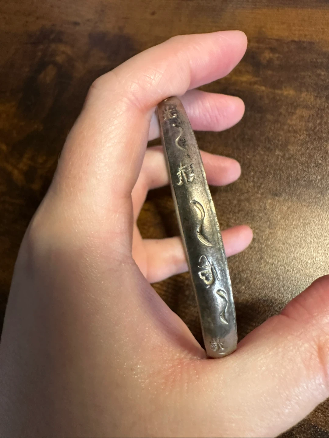 Vintage Mexican Silver Bangle Bracelet - photo 4
