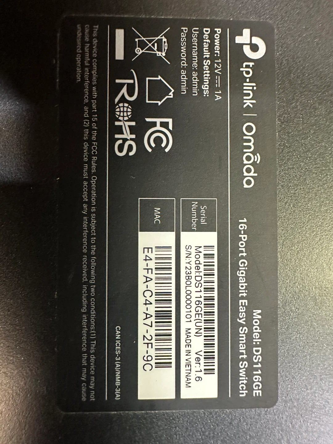 TP-Link Omada 16-Port Gigabit Easy Smart Switch