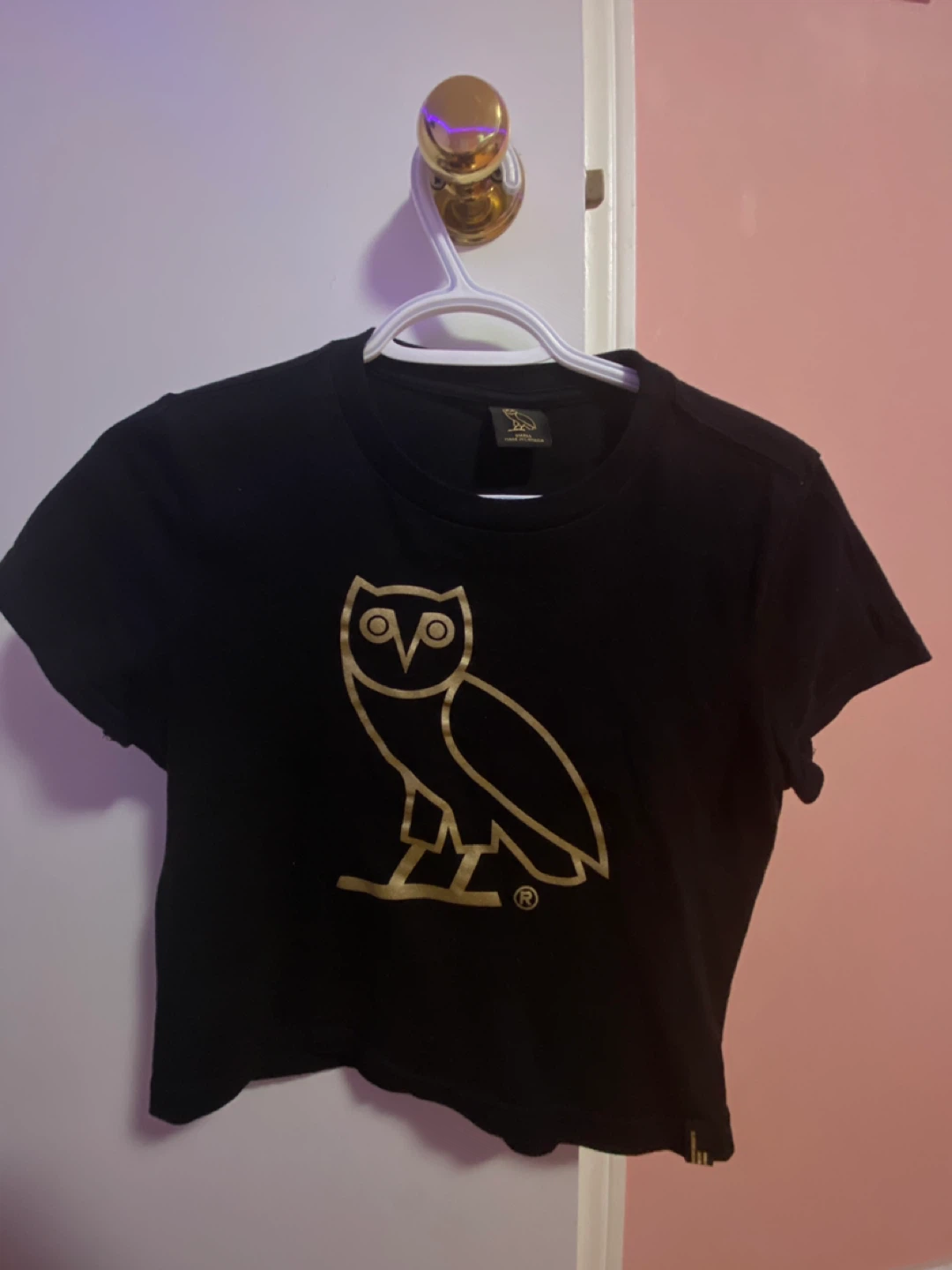October's Very Own Black Crop Top - Size Small
